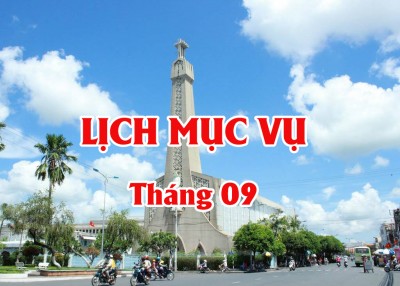 Lịch Mục vụ của Đức Giám mục tháng 09/2024