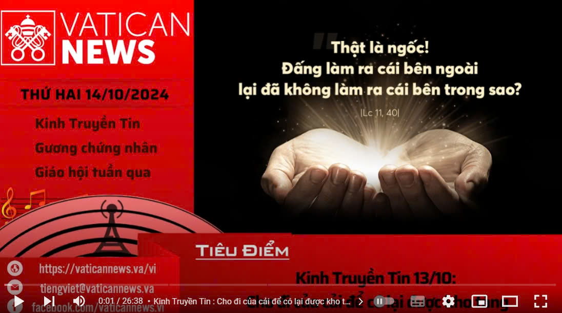 Radio thứ Hai 14/10/2024 - Vatican News Tiếng Việt