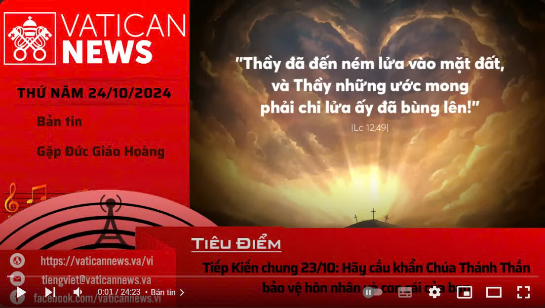 Radio thứ Năm 24/10/2024 - Vatican News Tiếng Việt