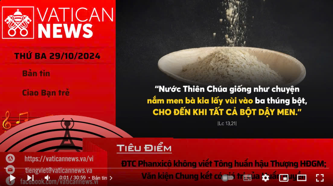 Radio thứ Ba 29/10/2024 - Vatican News Tiếng Việt