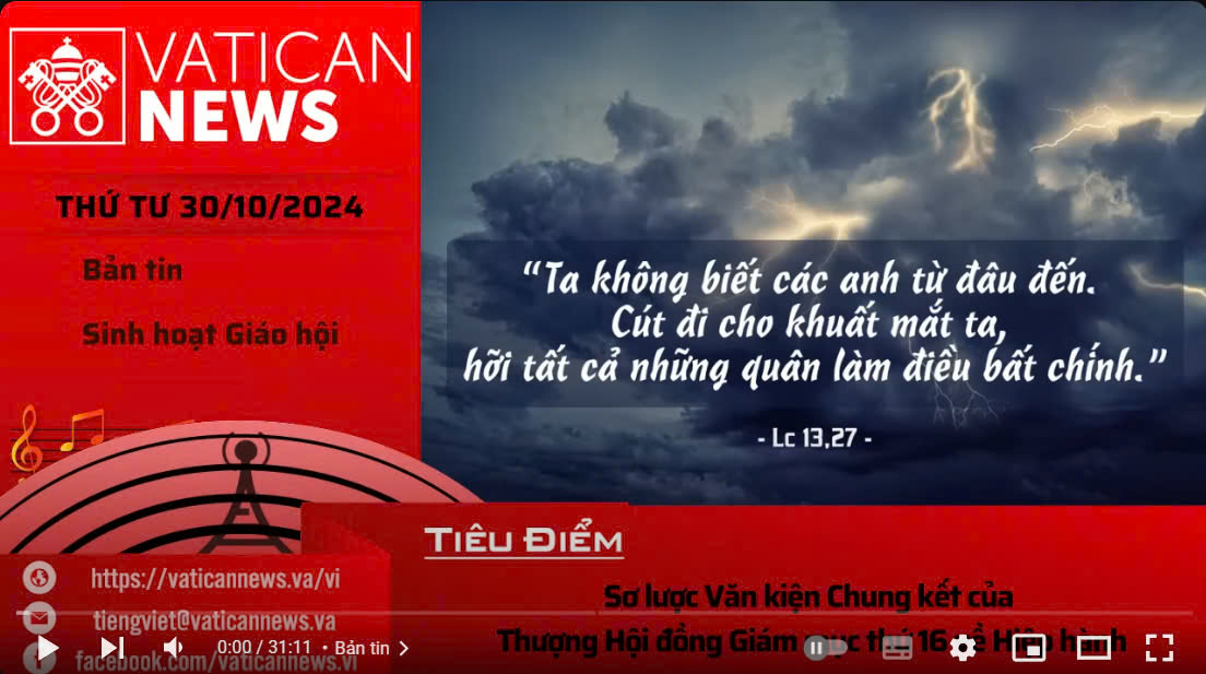 Radio thứ Tư 30/10/2024 - Vatican News Tiếng Việt