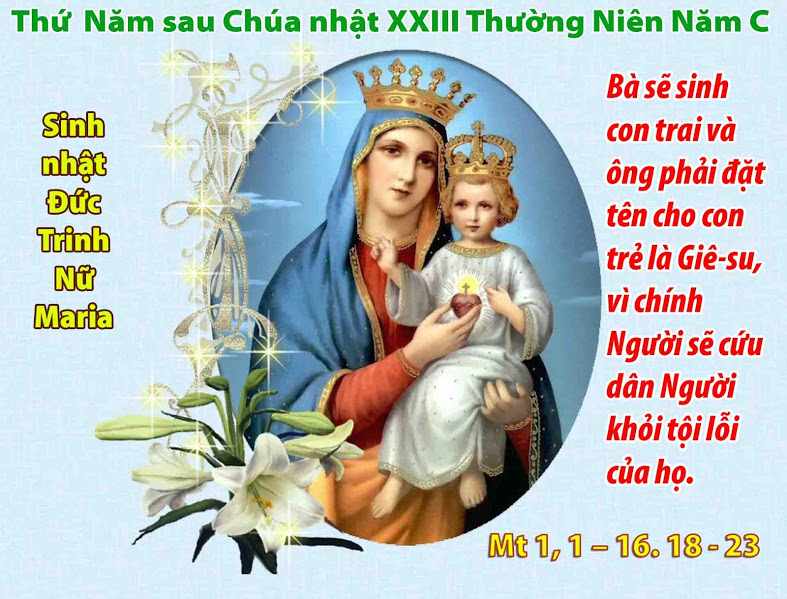 Thơ: Mừng Lễ Sinh Nhật Đức Trinh Nữ Maria (08/9)