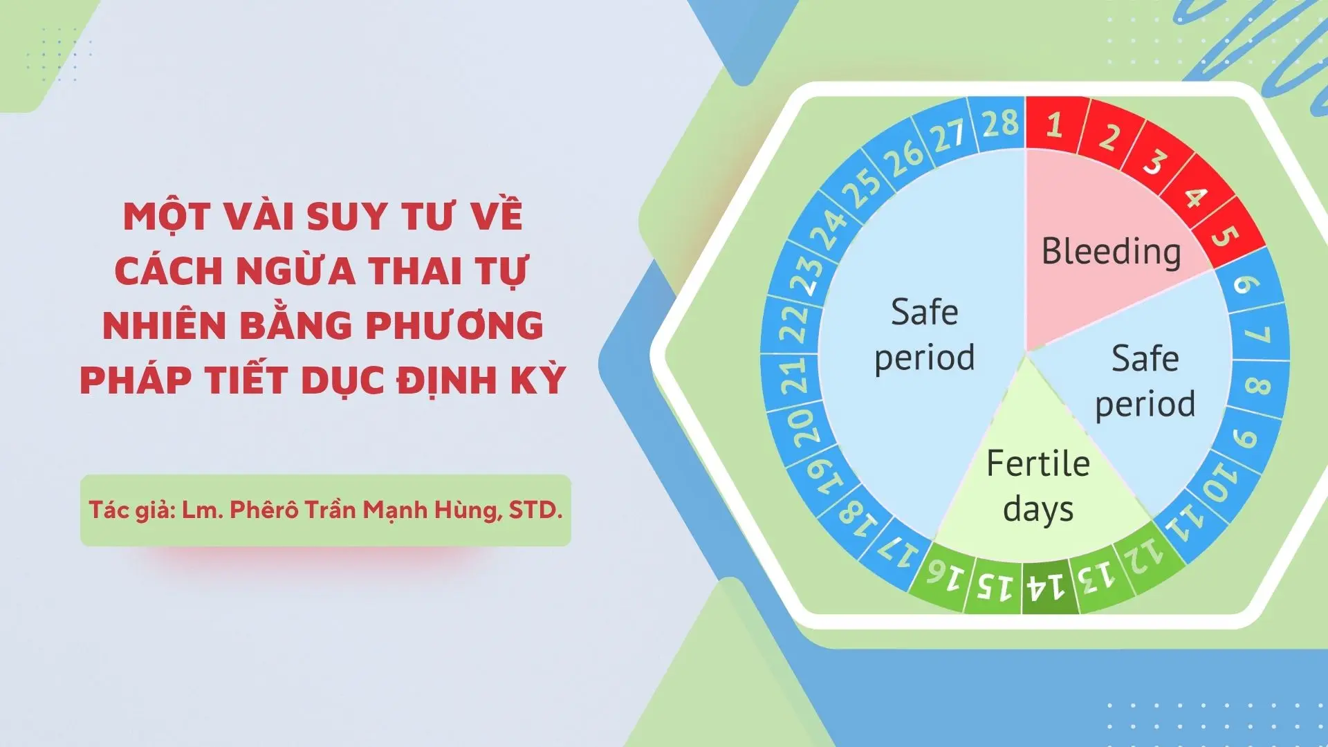 MỘT VÀI SUY TƯ VỀ CÁCH NGỪA THAI TỰ NHIÊN BẰNG PHƯƠNG PHÁP TIẾT DỤC ĐỊNH KỲ