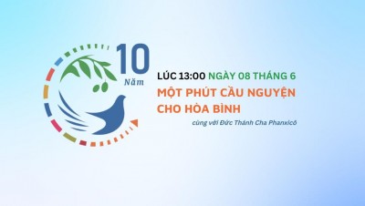 Một phút cầu nguyện cho hòa bình cùng với ĐTC Phanxicô