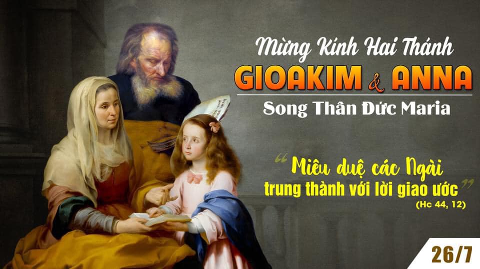 Ngày 26 tháng 07: Thánh Gioakim và Thánh Anna, song thân Đức Maria